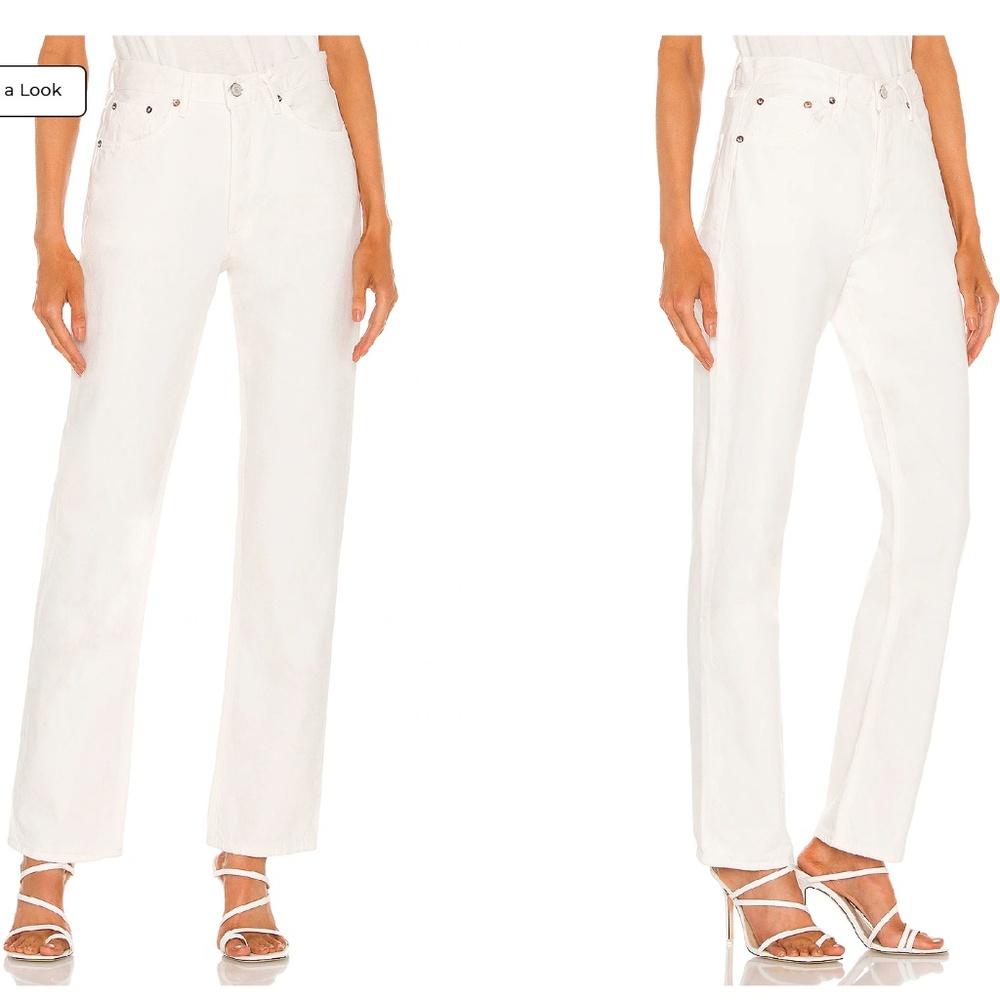 AGOLDE Lana Straight Jeans in Drum, Size 25